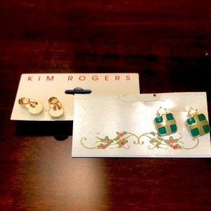 Snowman & Packages Earrings  Never sworn